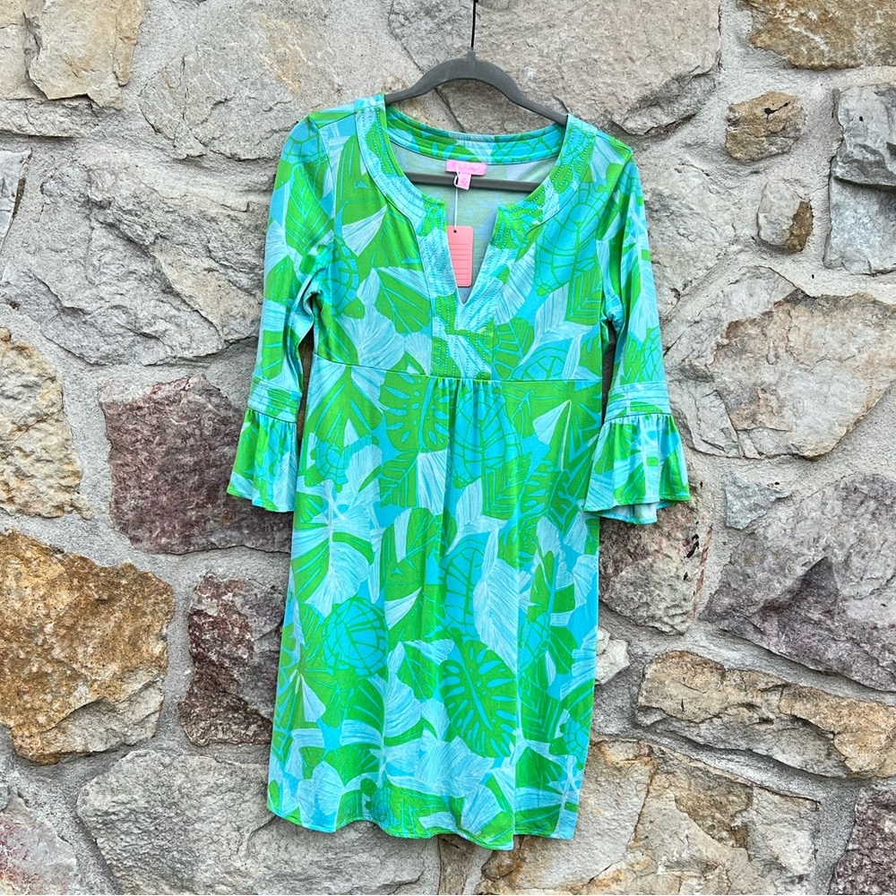 Lilly Pulitzer Twyla Jersey Limeade Love Me or Leaf Me Dress size medium - Picture 4 of 8